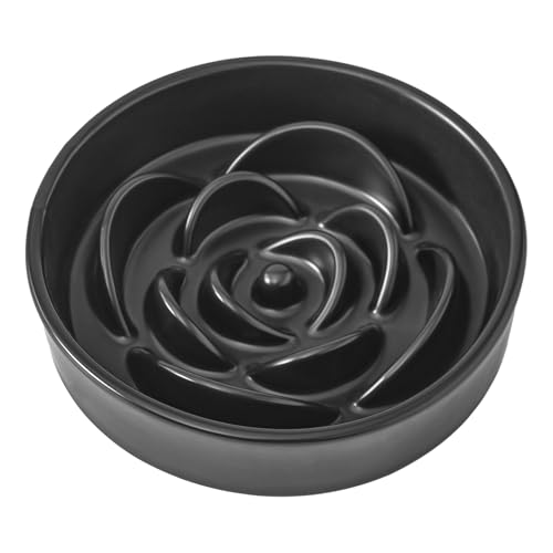 8.25'' Ceramic Slow Feeder Dog Bowls (8.25 inch / Black)