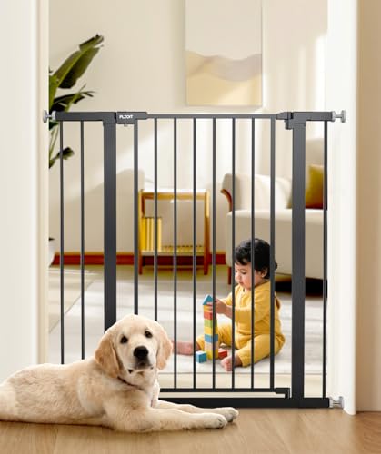 36" Extra Tall Baby Gate for Stairs (Black / 29.5-40.5"W x 36"H)