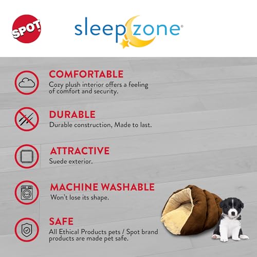 Sleep Zone Cuddle Cave Pet Bed (Brown)