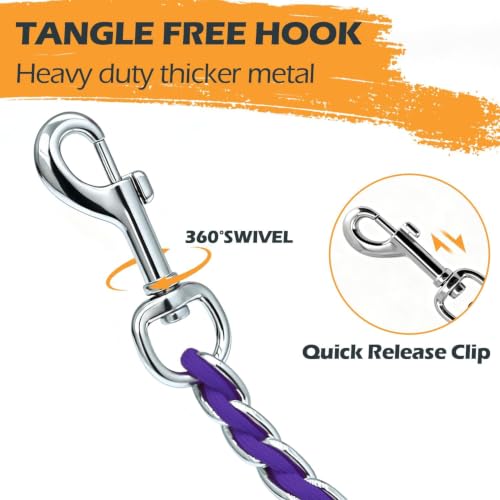 Chain Dog Leash (purple / 7.25FT(5-30lb))