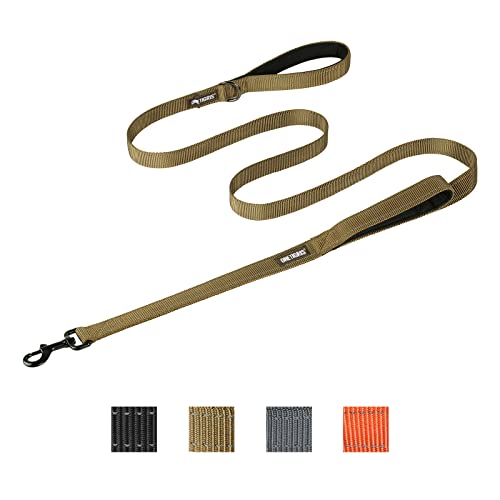 No Pull Dog Leash with Handle for Medium Large Dogs (Brown / 6FT)