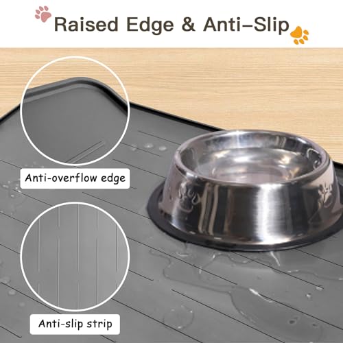 Largest Dog Food Mat (Deep Green / 39.5"L x 29.5"W)