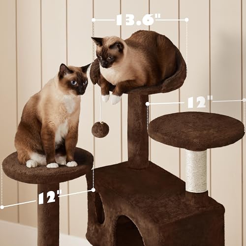 54in Cat Tree Tower (Brown / 54in)