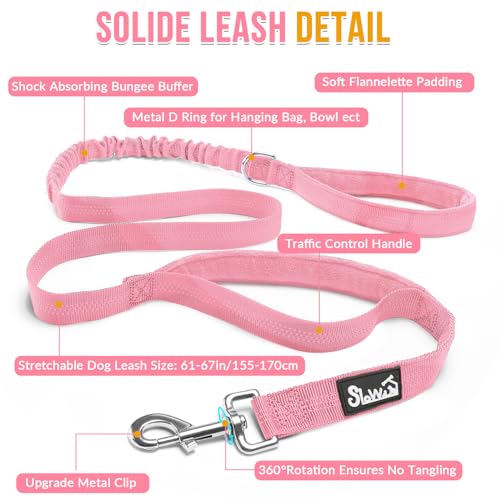 No Pull Dog Harness and Leash Set (Pink / Small)