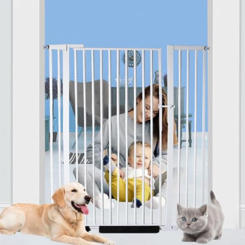 55.1 Inch Extra Tall Pet Gate (White / 29.92"- 43" Wide)