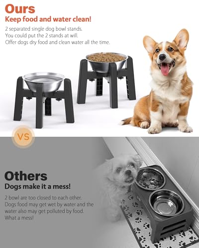 Dog Bowl Stand (H: 6.3''; W: 6.1-10.4'')