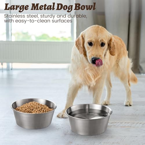 Heavy Duty Stainless Steel Dog Bowl (8 Cups / Basic Bowl)