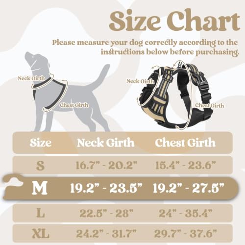 Dog Harness Medium Sized (Medium / Beige)