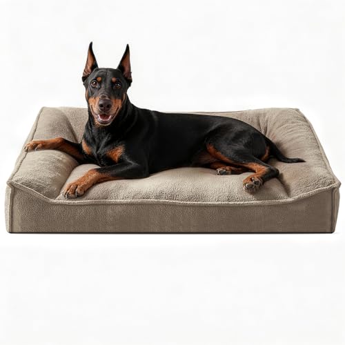 XXL Orthopedic Dog Beds Large Sized Dog (Brown / 48"L x 35"W x 10"Th)
