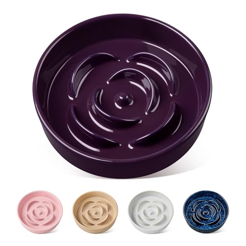 Slow Feeder Dog Bowl (S - 0.6 Cups / Dark Purple)