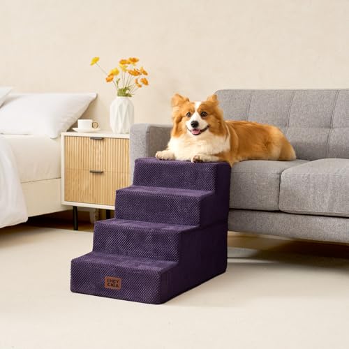 Dog Stairs for Bed 18" H (Purple / Standard 15" x 24" x 18")