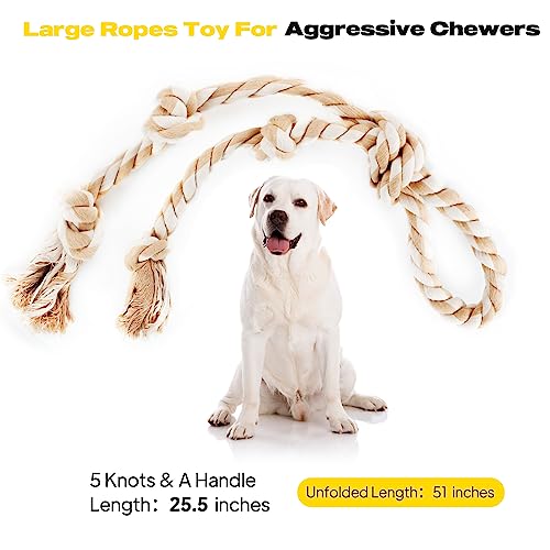 Dog Rope Toys for Large (3 Knots - Twin Tug)