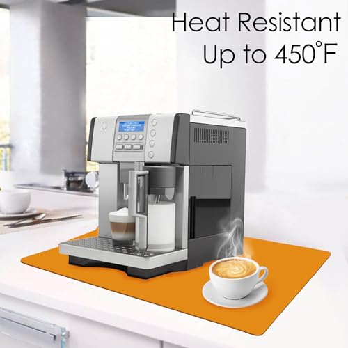 Extra Large Silicone Mats for Kitchen Counter (05-orange / 27.6"L x 15.7"W)