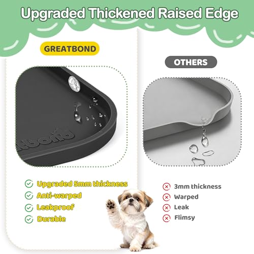 Waterproof Silicone Pet Feeding Mat (Black)