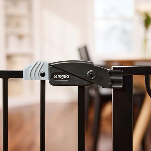 Safety 29" 49" Extra Wide Baby Gate (Black / 29-49"W x 30"H)