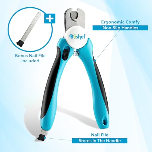 Large Dog Nail Clippers with Safety Guard to Avoid Over (Large/Medium)