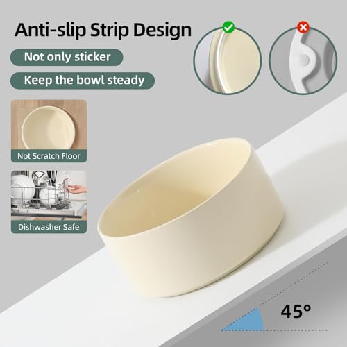 Ceramic Dog Bowls Elevated (Light Yellow)