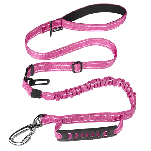 Heavy Duty Dog Leash for Medium Large Dogs that Pull (Pink)