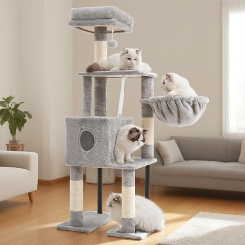 Cat Tree with Toy (49 inch / Gray)