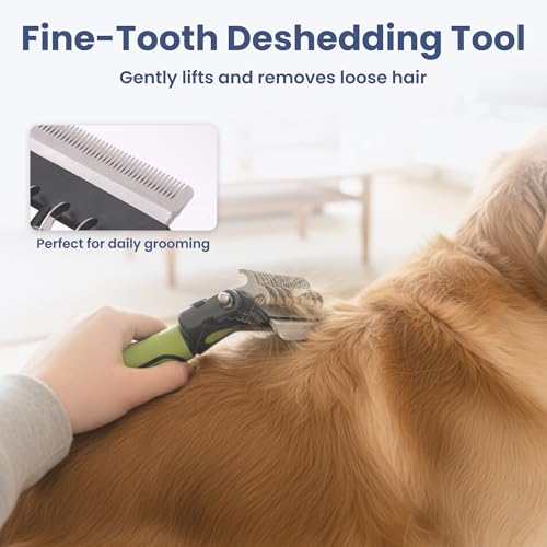 3-in-1 Dog Grooming Brush – Undercoat Rake, Deshedding Tool & Comb
