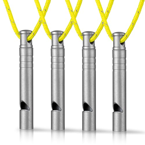 Titanium Emergency Whistle (Gray-4PCS)