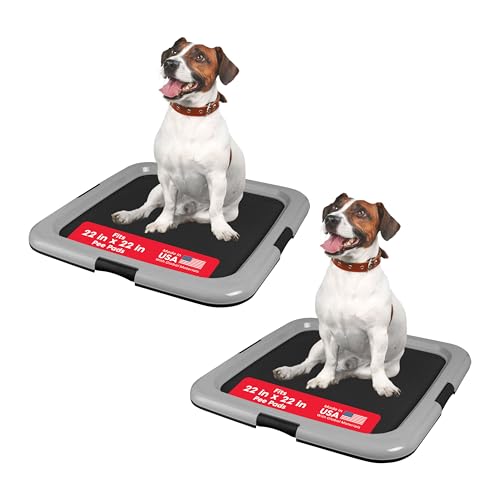 Pee Pad Holder (Black/Gray / 22" x 22" (2-Pack))