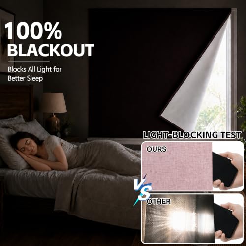 Blackout Blinds (Light Pink / 35"W x 80"H)