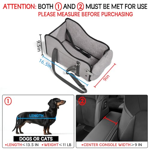 Center Console Dog Car Seat for Small Dogs