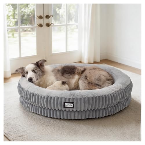 Donut Dog Bed (36.0"L x 36.0"W x 7.5"Th / Grey)