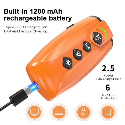 Dog Bark Deterrent Device 50FT Range Anti Barking Device for Dogs (Orange)