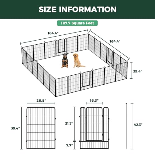 Rollick Dog Playpen (Black / 40"H)