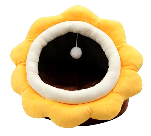 Cat Beds for Indoor Cats (Sunflower Brown / L)