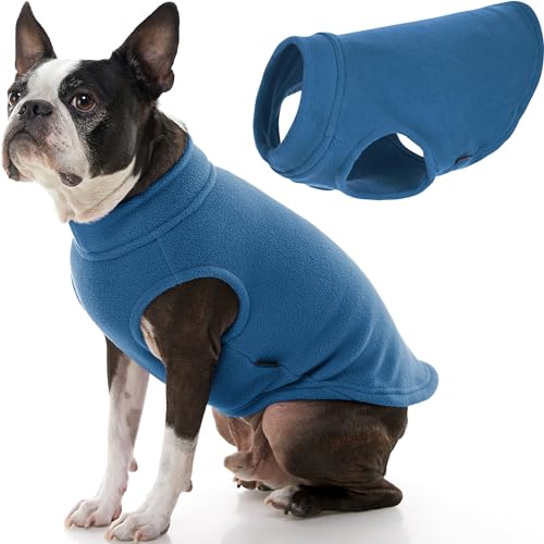 Stretch Fleece Vest Dog Sweater (Large Length (13.5") / Steel Blue)