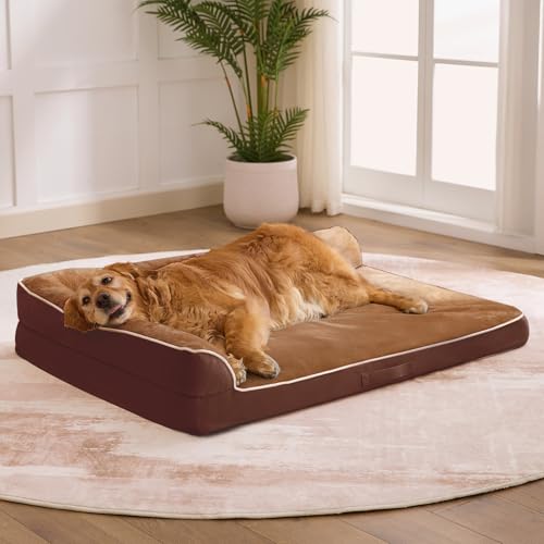 XL Orthopedic Dog Bed for Large Sized Dogs (42.0"L x 30.0"W x 7.5"Th / Brown)