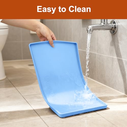 19" x 12" Extra Thick Silicone Mat Waterproof with Raised Edge (Blue / 19"L x 12"W)