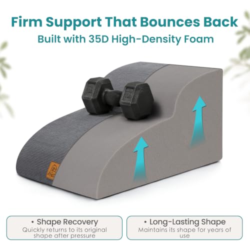 Dog Stairs for Small Dogs and Cats (Gray / 2-Step (H11.8))
