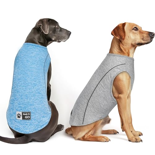 2Pack Reflective Dog Shirt (XX-Large (40-55lbs) / 6# 2Pack (Grey+Blue))