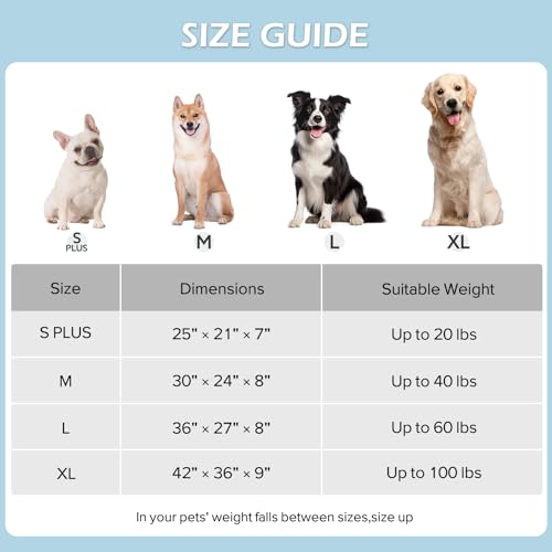 XL Dog Beds Large Sized Dog (Cozy Clouds Blue / XL (42"x36"x9"))