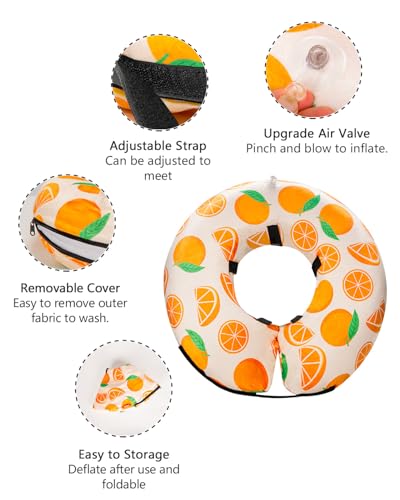 Inflatable Dog Cone (Tangerine / XL(21"-24"))
