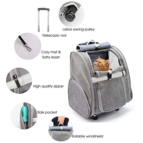 Pet Rolling Carrier (Grey)