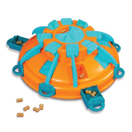 Nina Ottosson Tower of Treats Dog Toy Treat Puzzle (Tower of Treats (Orange, Blue) / 1 Count (Pack of 1))