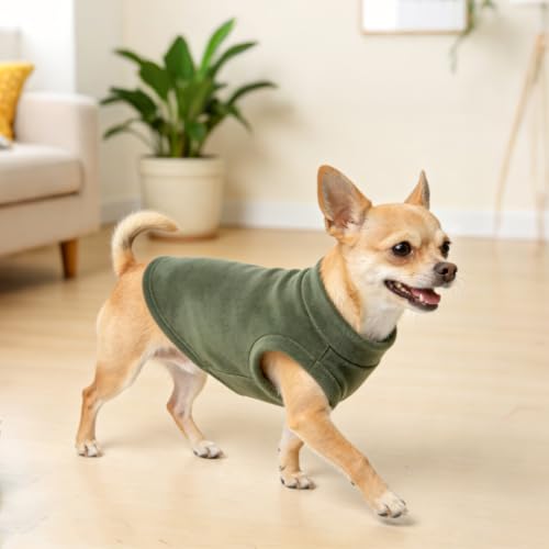 Cat Sweater Turtleneck (M (Chest: 17", Neck: 13", Back: 12") / Army Green)