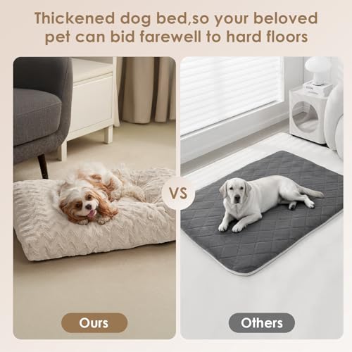 XXL Dog Bed 47x29 Inch (Beige / 47" x 29"x 4")