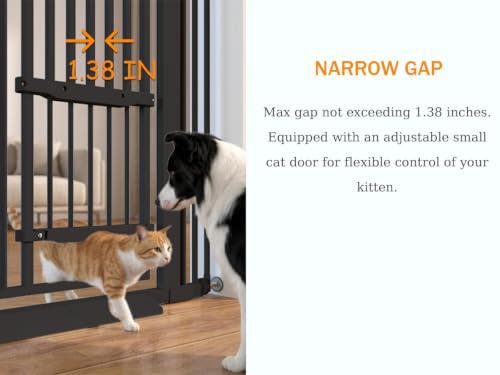 71" Extra Tall Cat Gate 29.5 (Black / 71 inches SET A)
