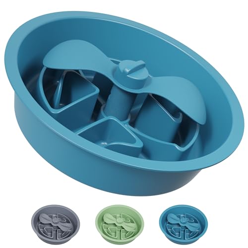 Slow Feeder Dog Bowls for Large Breed (Petal Feeder Blue / 2.5 Cup - Fit 7.5-7.7'' Feeder Holes)