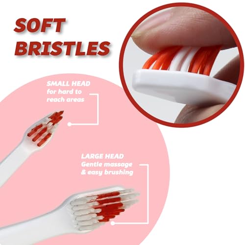 Pet Toothbrush for Dogs (Pack of 2(pink & Green))