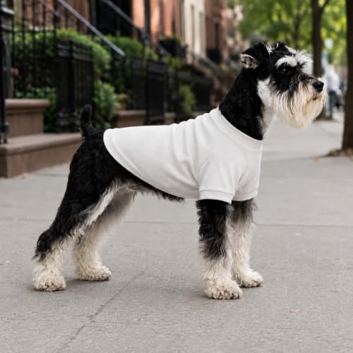 Ribbed Dog T Shirt Cotton Knitted Dog Sweaters for All Season Pet T (2XL (for Medium Large Dog) / Off white)