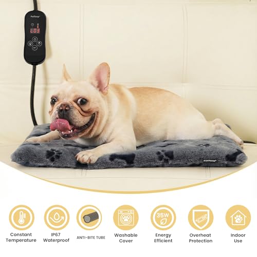 Pet Heating Pad for Cats Dogs (Gray / M: 20" x 16")