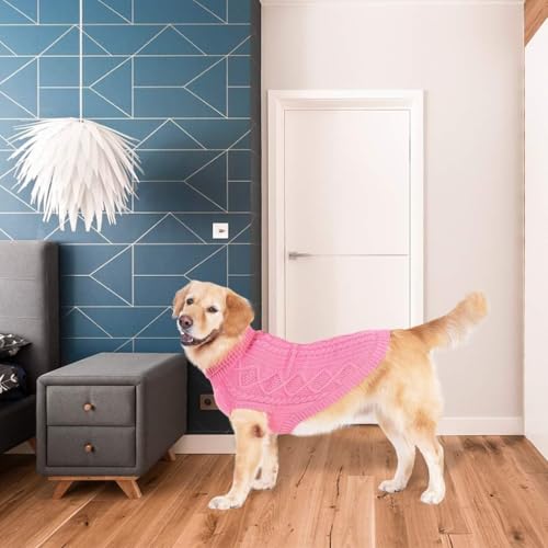 Dog Sweater for Medium Large Dogs (Pink / Medium/Large)