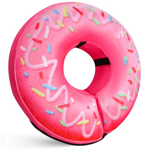 Inflatable Dog Cone Collar for After Surgery (Pink Donut / Small (Neck: 6"-11"))